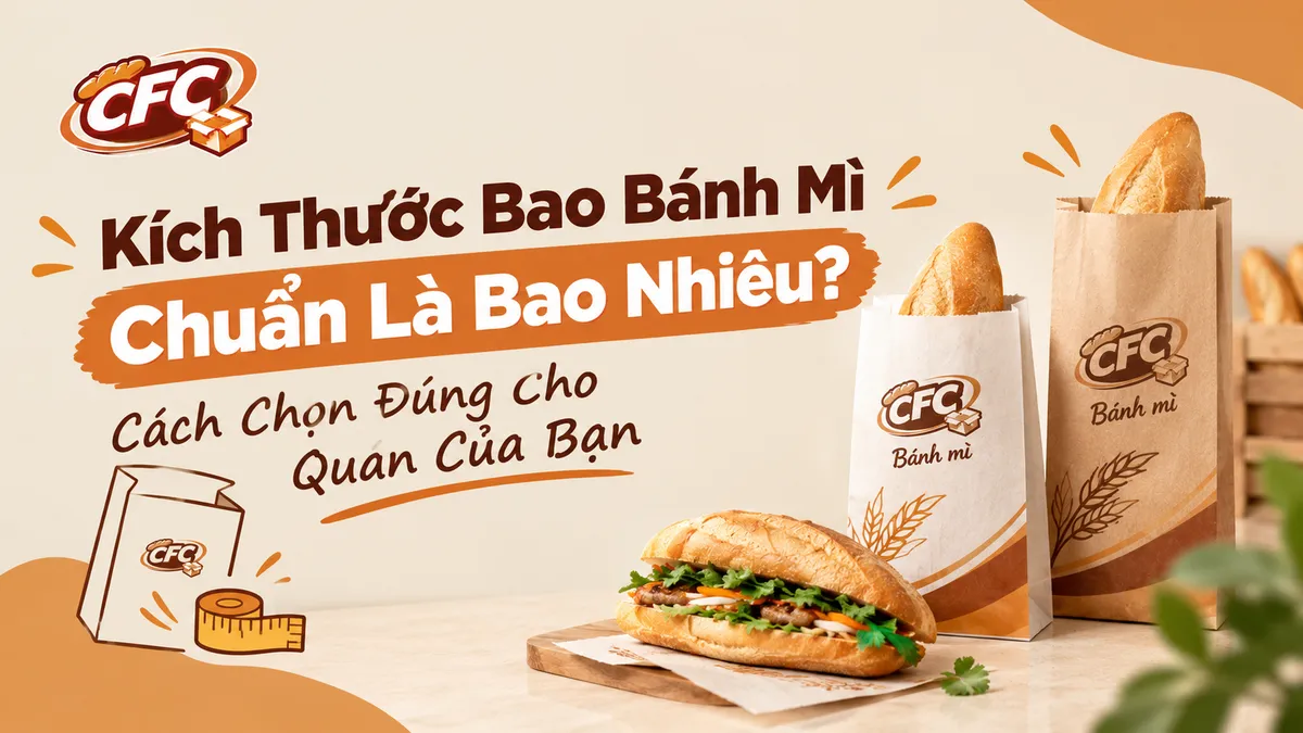 Kích thước bao bánh mì: vì sao không có cỡ chuẩn, và cách chọn cỡ đúng cho quán bạn