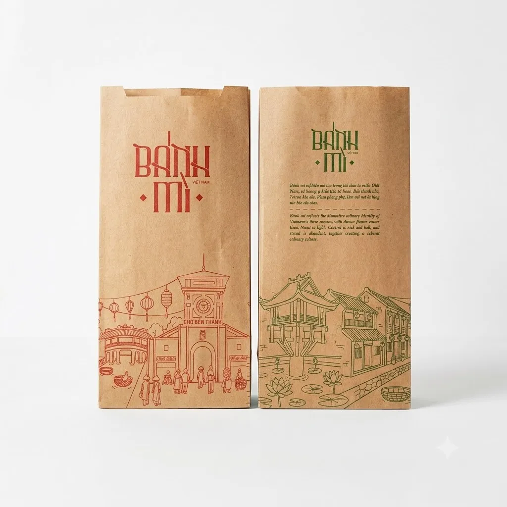 Túi giấy bánh mì kẹp truyền thống